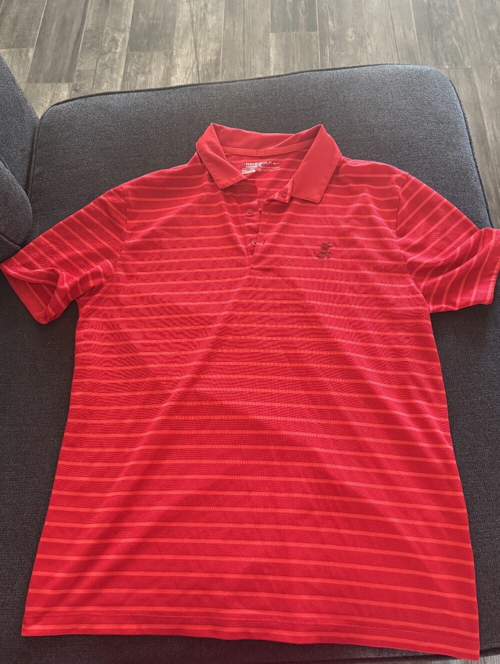 Nike Red Striped Polo Shirt